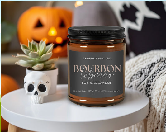 Bourbon Tobacco Candle - Zenful Senses